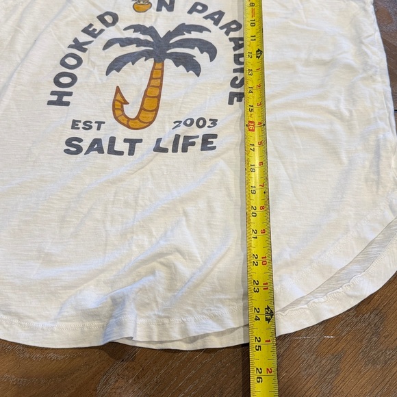 Salt Life Cream Tank Top with Palm Graphic - Picture 5 of 9